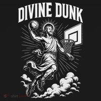 Divine Dunk Jesus Basketball Meme Religious Christian Tank Top thumb 6
