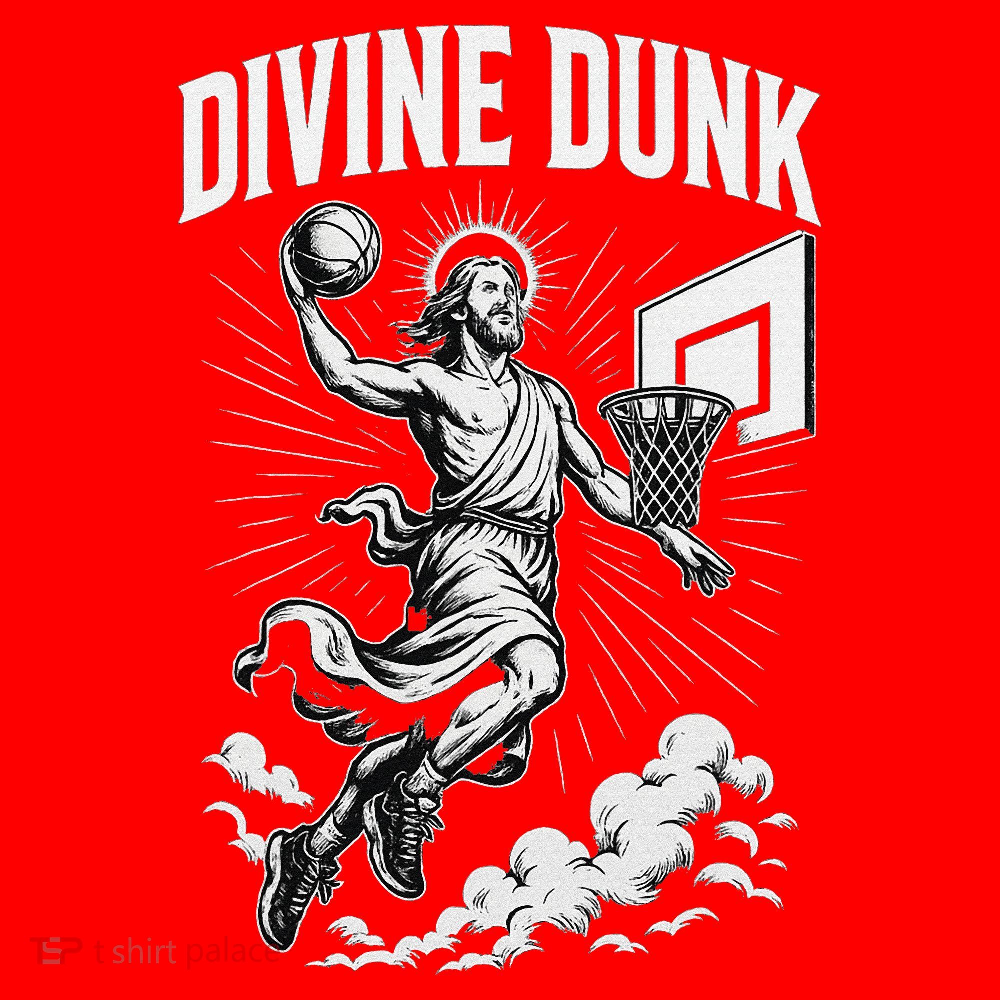 Divine Dunk Jesus Basketball Meme Religious Christian Santa Hat