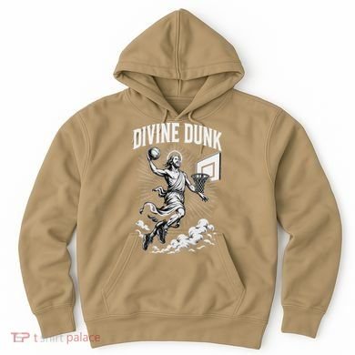 Divine Dunk Jesus Basketball Meme Religious Christian Hoodie