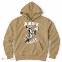 Divine Dunk Jesus Basketball Meme Religious Christian Hoodie thumb 0