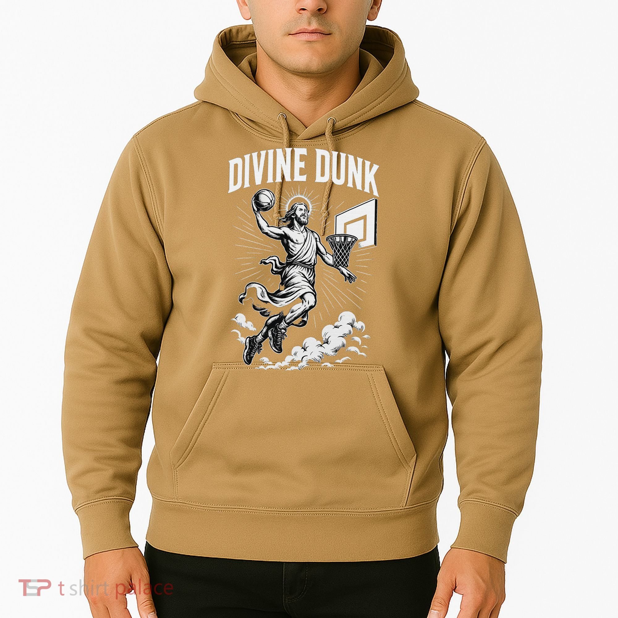 Divine Dunk Jesus Basketball Meme Religious Christian Hoodie