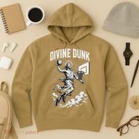 Divine Dunk Jesus Basketball Meme Religious Christian Hoodie thumb 3