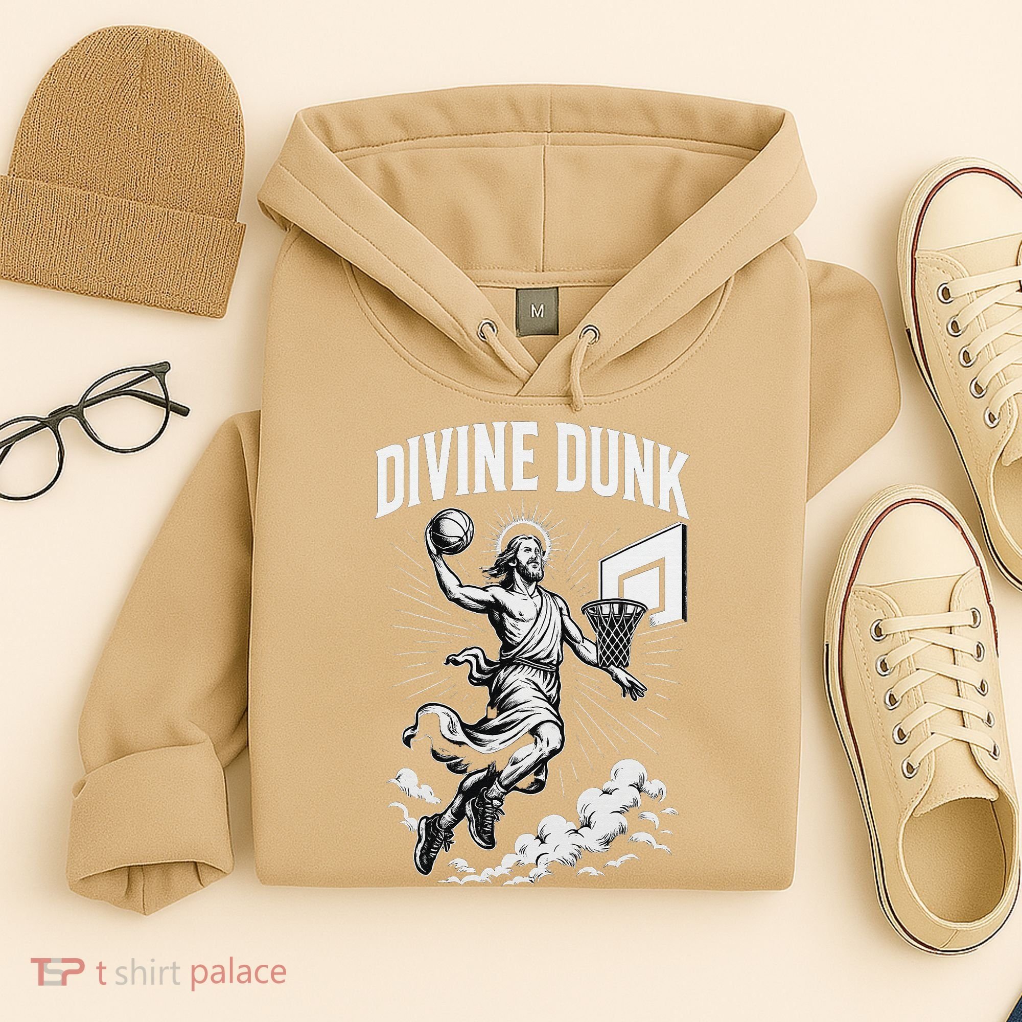 Divine Dunk Jesus Basketball Meme Religious Christian Hoodie