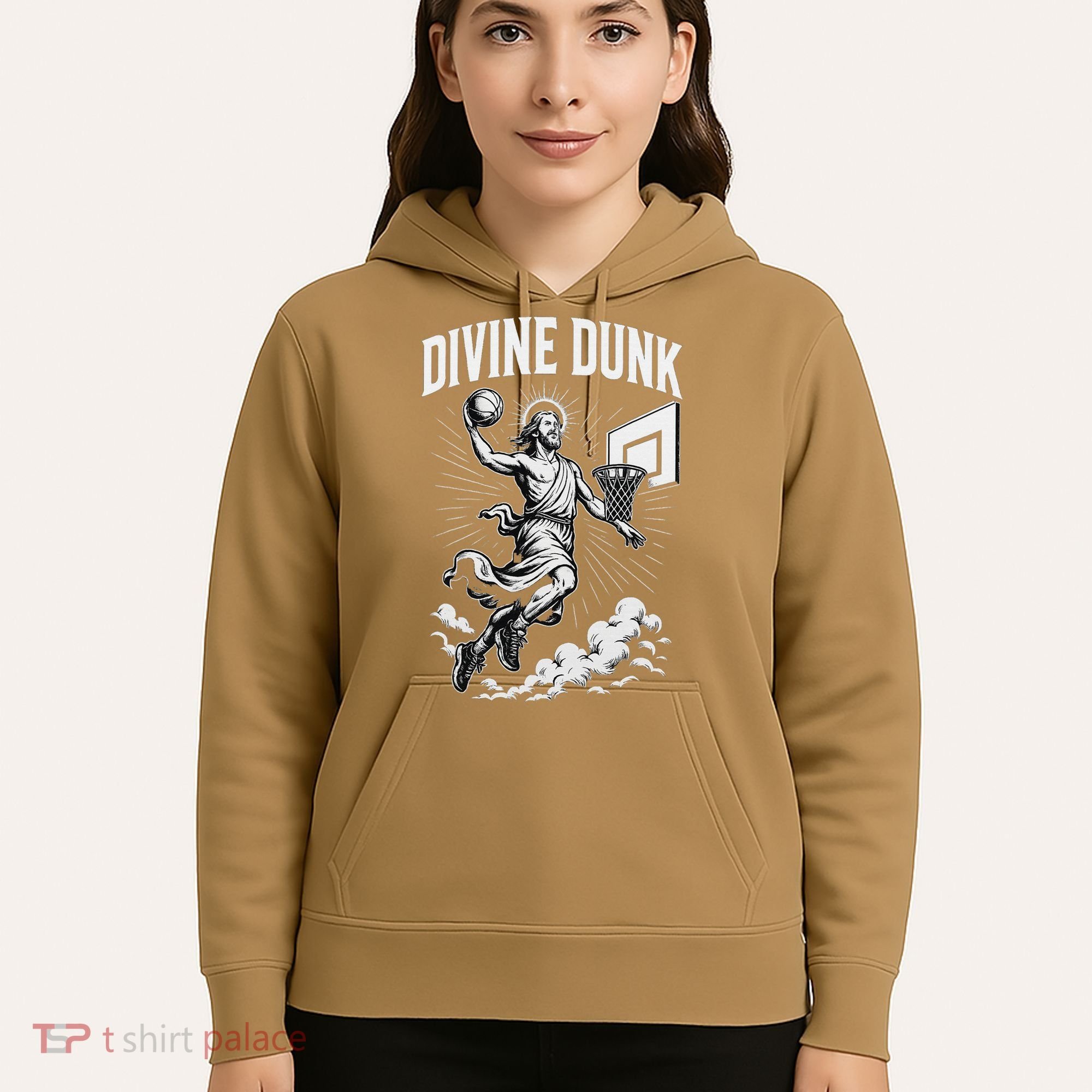 Divine Dunk Jesus Basketball Meme Religious Christian Hoodie