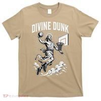 Divine Dunk Jesus Basketball Meme Religious Christian T-Shirt thumb 0