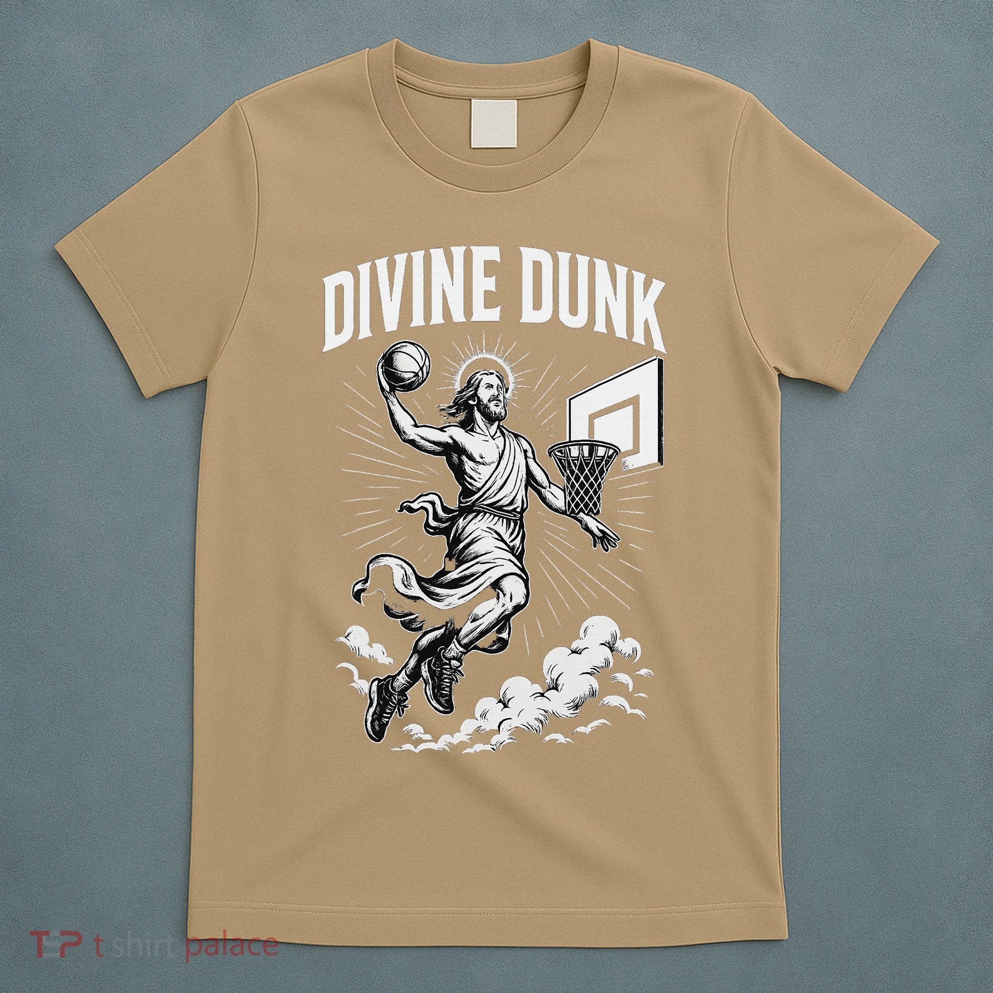 Divine Dunk Jesus Basketball Meme Religious Christian T-Shirt