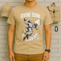Divine Dunk Jesus Basketball Meme Religious Christian T-Shirt thumb 6