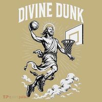 Divine Dunk Jesus Basketball Meme Religious Christian Mousepad thumb 1