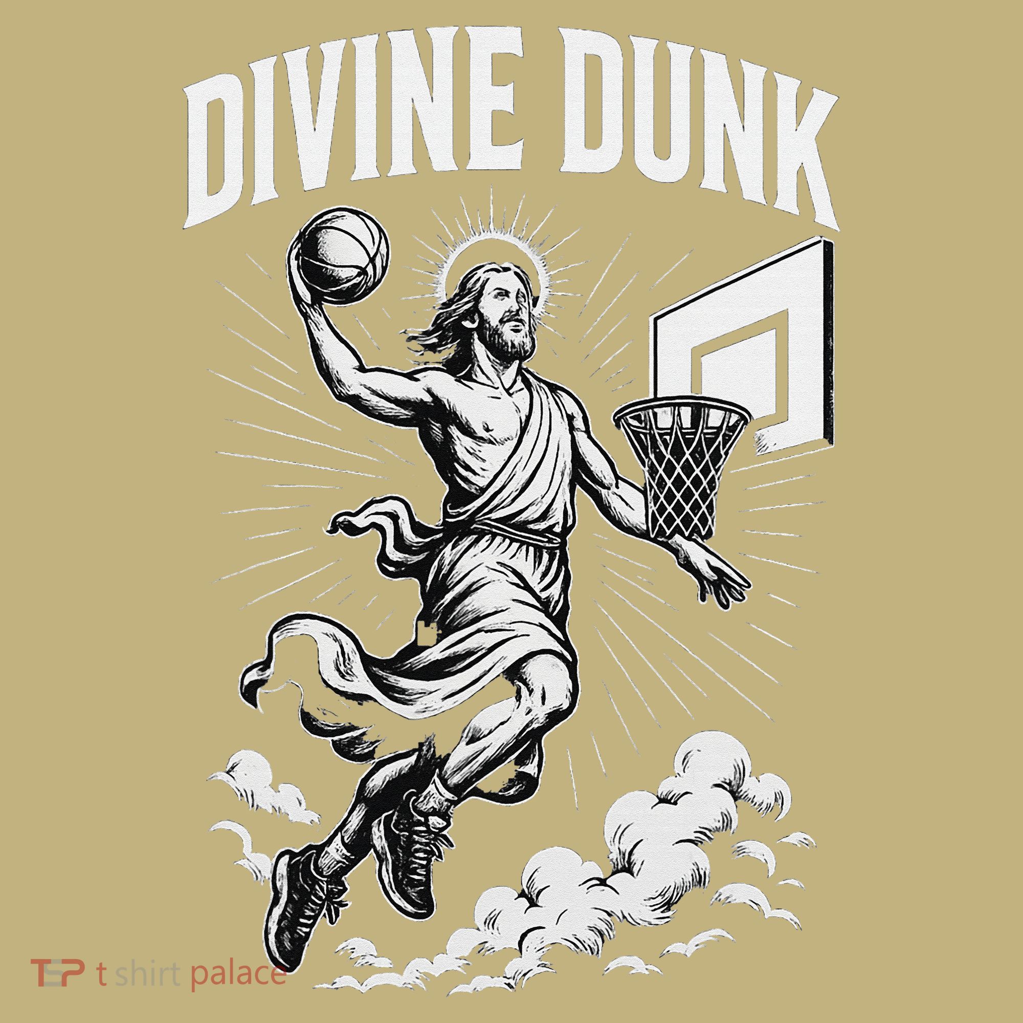 Divine Dunk Jesus Basketball Meme Religious Christian Mousepad