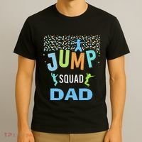 Dad Daddy Jump Squad Birthday Boy Trampoline Jumper Bday T-Shirt thumb 3