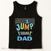 Dad Daddy Jump Squad Birthday Boy Trampoline Jumper Bday Tank Top thumb 2