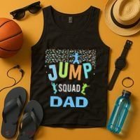 Dad Daddy Jump Squad Birthday Boy Trampoline Jumper Bday Tank Top thumb 4