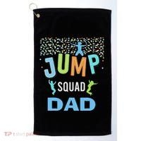 Dad Daddy Jump Squad Birthday Boy Trampoline Jumper Bday Golf Towel thumb 0