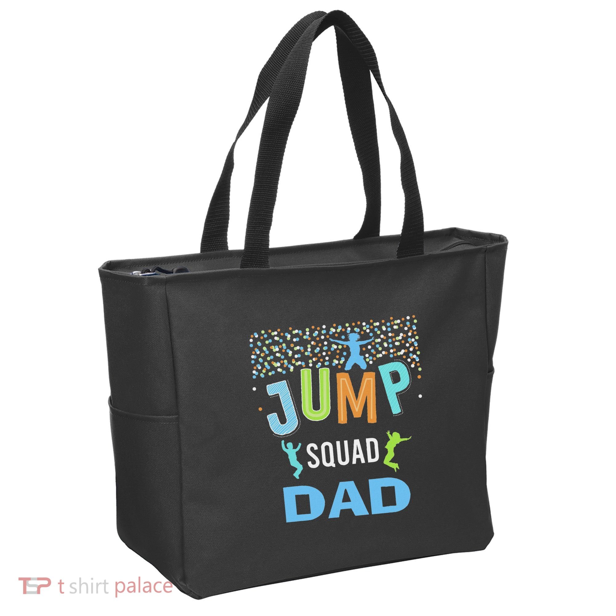 Dad Daddy Jump Squad Birthday Boy Trampoline Jumper Bday Tote Bag