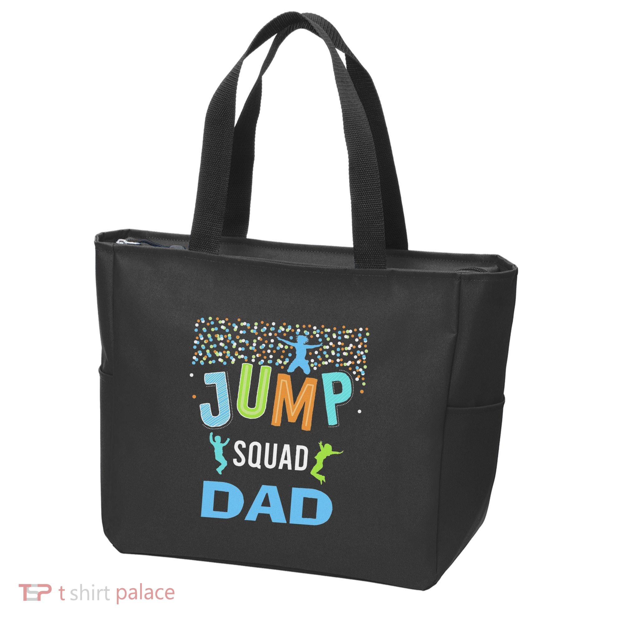 Dad Daddy Jump Squad Birthday Boy Trampoline Jumper Bday Tote Bag