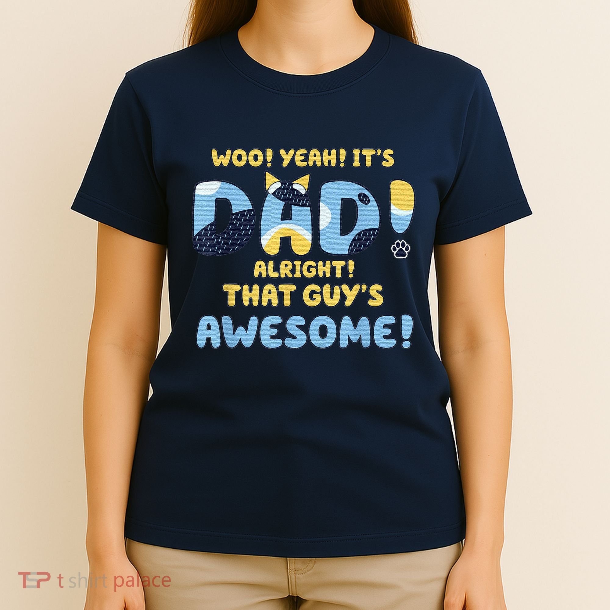 Dog Dad Joke ItS Dad Alright That Guys Awesome Fathers Day T-Shirt