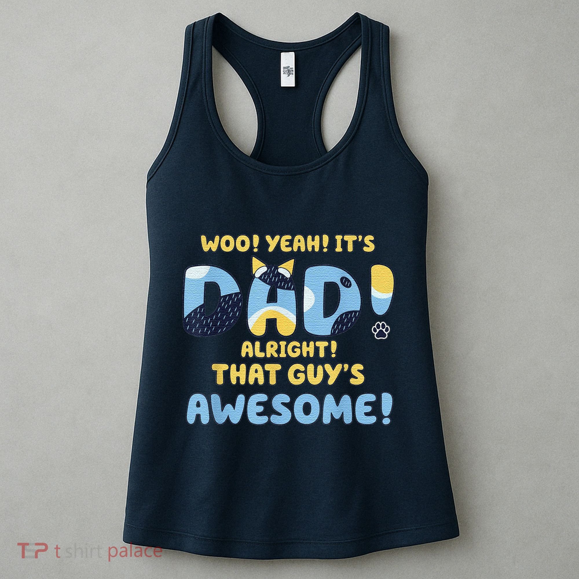 Dog Dad Joke ItS Dad Alright That Guys Awesome Fathers Day Women's Tank Top