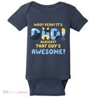 Dog Dad Joke ItS Dad Alright That Guys Awesome Fathers Day Baby Bodysuit thumb 0