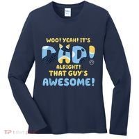 Dog Dad Joke ItS Dad Alright That Guys Awesome Fathers Day Women's Long Sleeve Shirt thumb 0