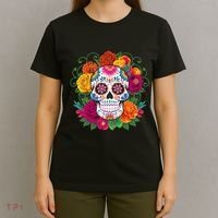 Dia De Los Muertos Costume Day Of The Dead Sugar Skull T-Shirt thumb 4