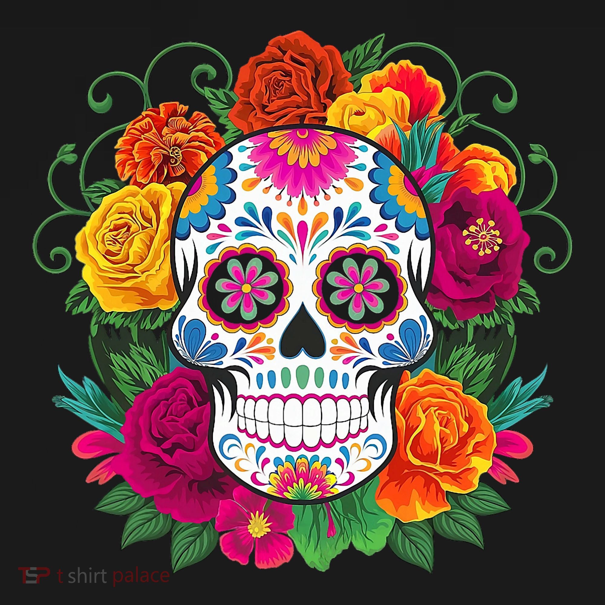 Dia De Los Muertos Costume Day Of The Dead Sugar Skull T-Shirt