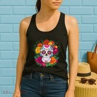 Dia De Los Muertos Costume Day Of The Dead Sugar Skull Women's Tank Top thumb 2