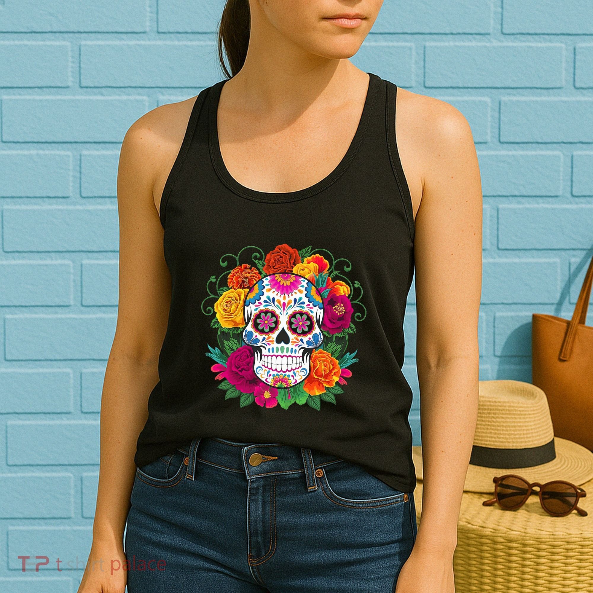 Dia De Los Muertos Costume Day Of The Dead Sugar Skull Women's Tank Top