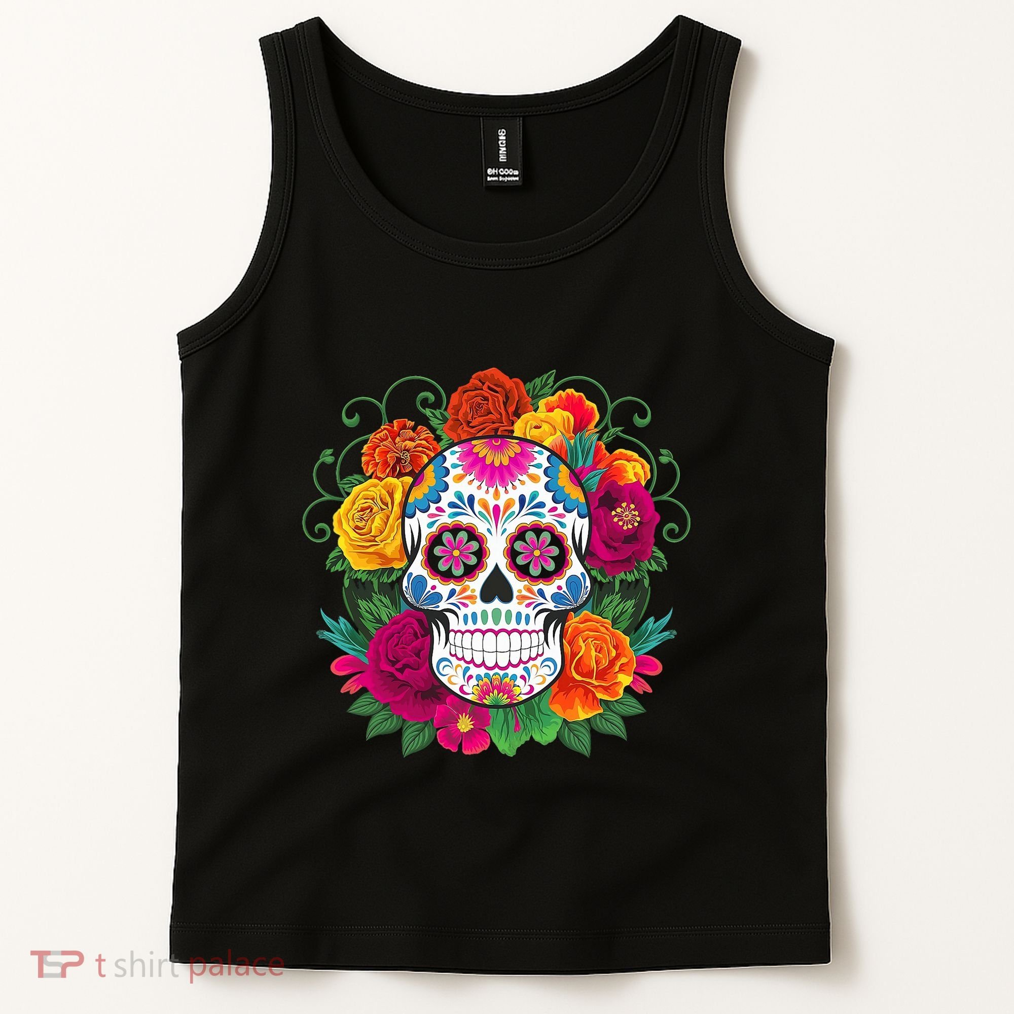 Dia De Los Muertos Costume Day Of The Dead Sugar Skull Tank Top