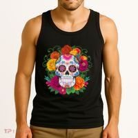 Dia De Los Muertos Costume Day Of The Dead Sugar Skull Tank Top thumb 3