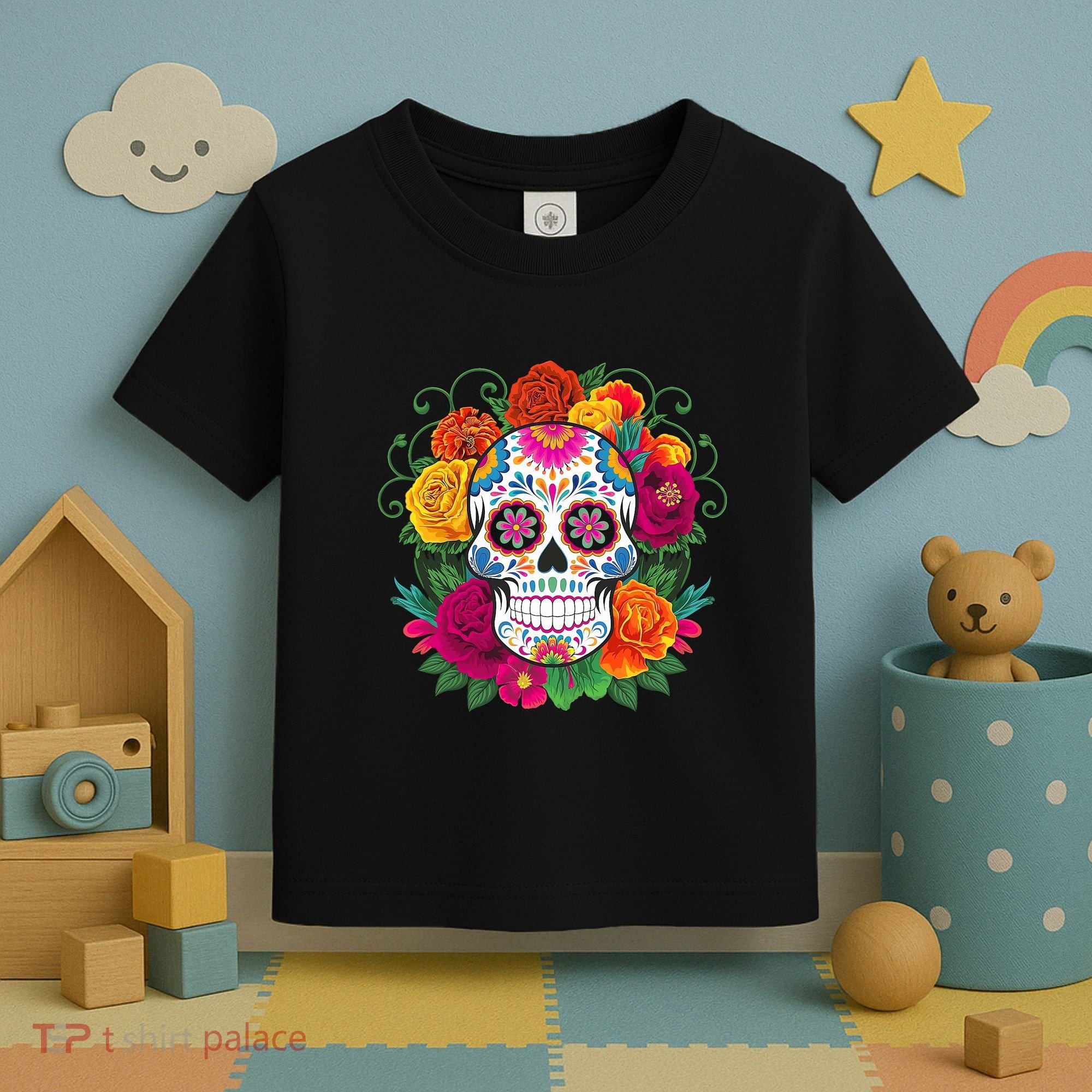 Dia De Los Muertos Costume Day Of The Dead Sugar Skull Toddler T-Shirt