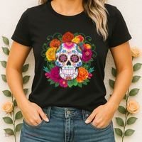 Dia De Los Muertos Costume Day Of The Dead Sugar Skull Women's T-Shirt thumb 2
