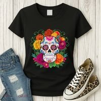 Dia De Los Muertos Costume Day Of The Dead Sugar Skull Women's T-Shirt thumb 3