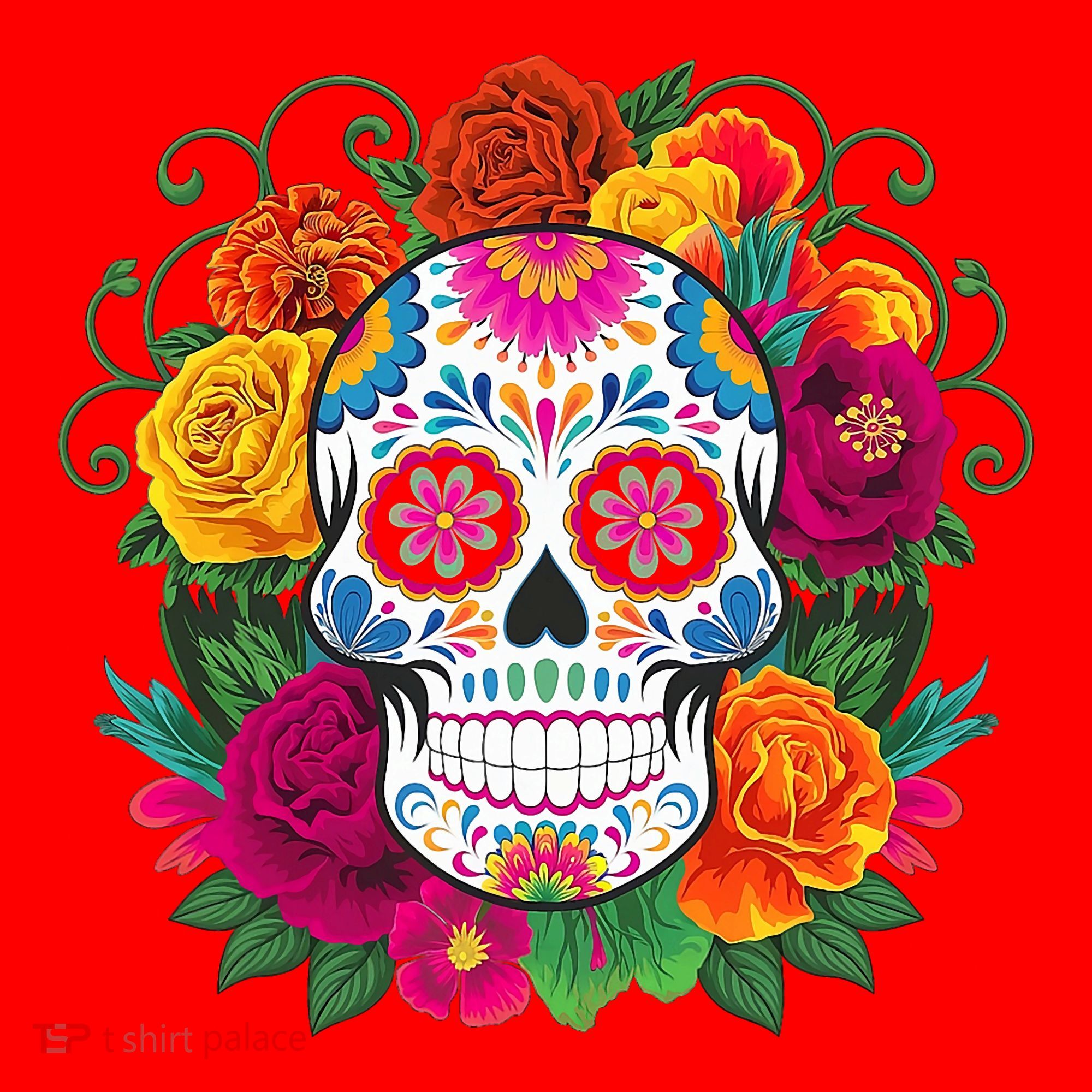 Dia De Los Muertos Costume Day Of The Dead Sugar Skull Santa Hat