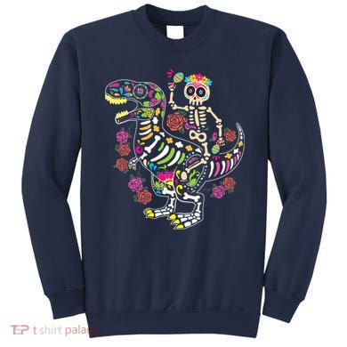 Dia De Los Muertos Skeleton Riding Dinosaur Sweatshirt