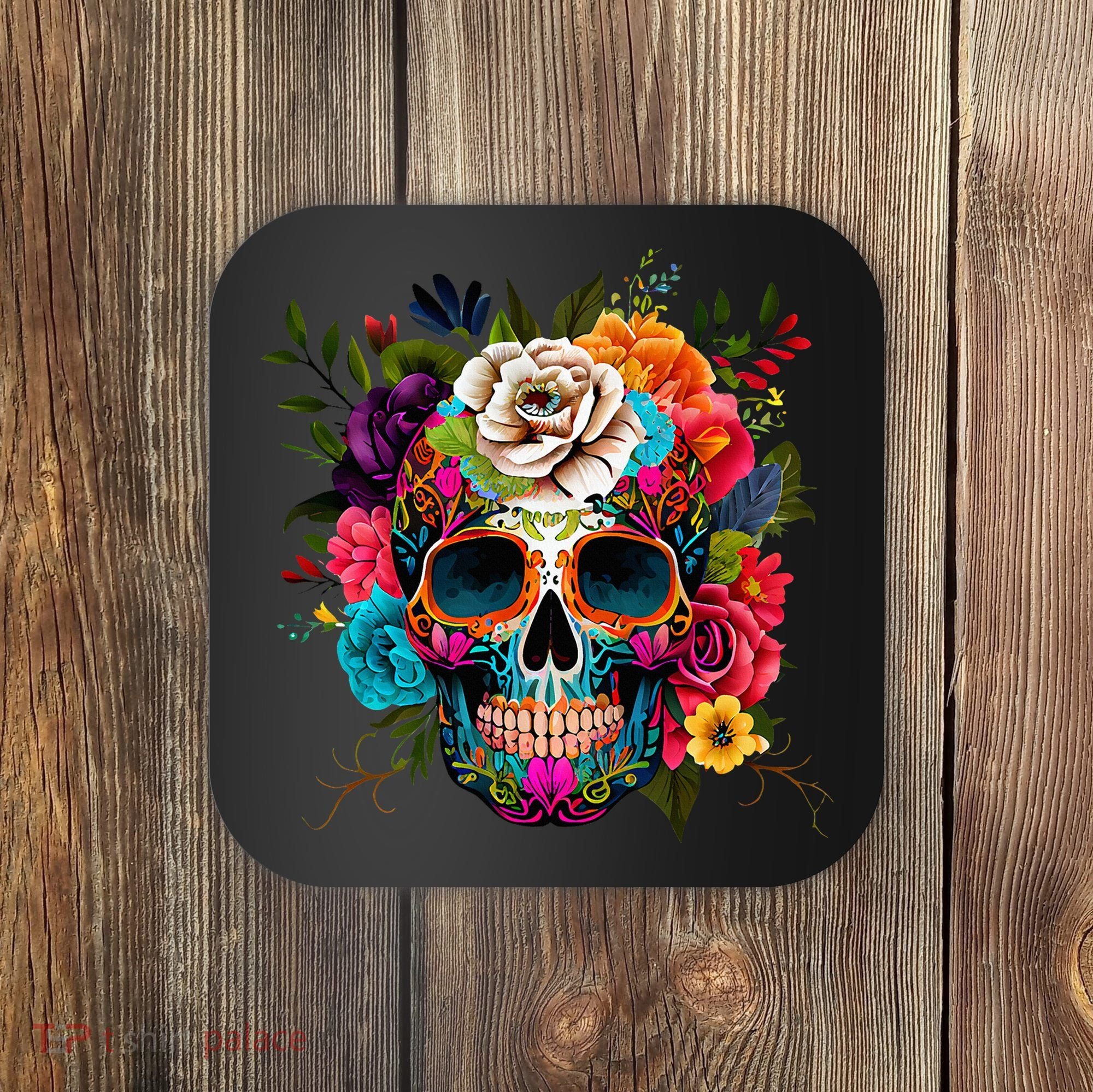 Dia De Los Muertos Costume Day Of Dead Sugar Skull Coaster