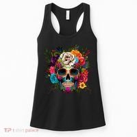 Dia De Los Muertos Costume Day Of Dead Sugar Skull Women's Tank Top thumb 0