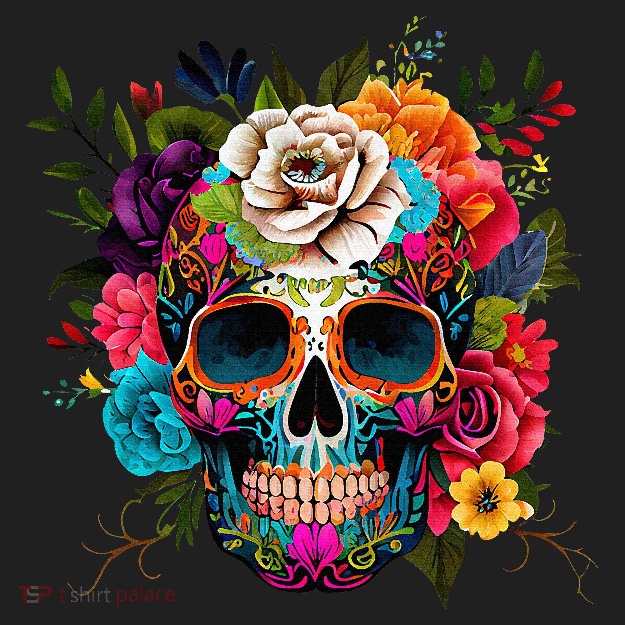 Dia De Los Muertos Costume Day Of Dead Sugar Skull Golf Towel