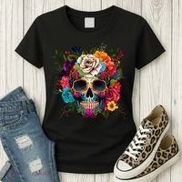 Dia De Los Muertos Costume Day Of Dead Sugar Skull Women's T-Shirt thumb 3
