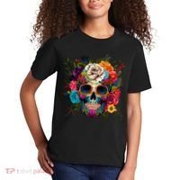 Dia De Los Muertos Costume Day Of Dead Sugar Skull Kids T-Shirt thumb 2