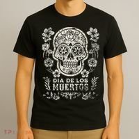 Dia De Los Muertos Mexico Sugar Skull T-Shirt thumb 3