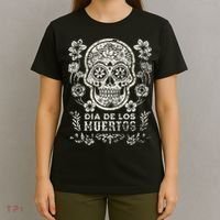 Dia De Los Muertos Mexico Sugar Skull T-Shirt thumb 4