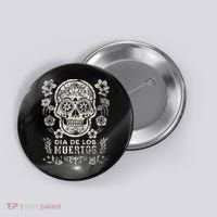 Dia De Los Muertos Mexico Sugar Skull Button thumb 0