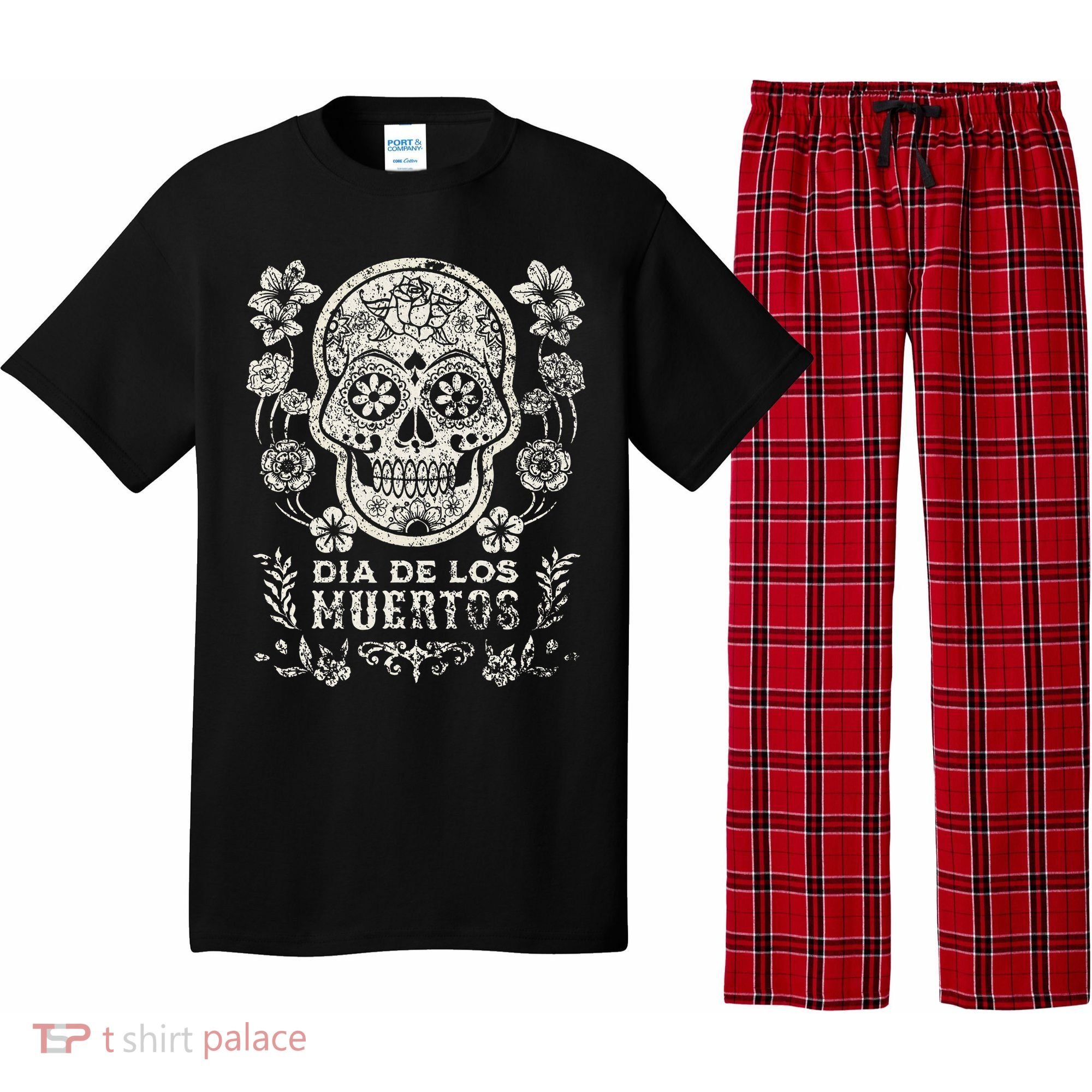 Dia De Los Muertos Mexico Sugar Skull Pajama Set