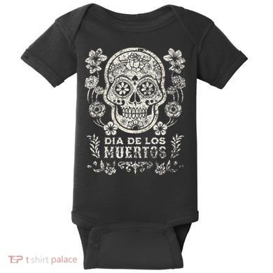 Dia De Los Muertos Mexico Sugar Skull Baby Bodysuit