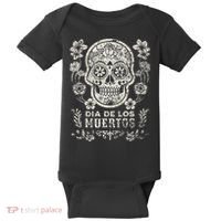 Dia De Los Muertos Mexico Sugar Skull Baby Bodysuit thumb 0