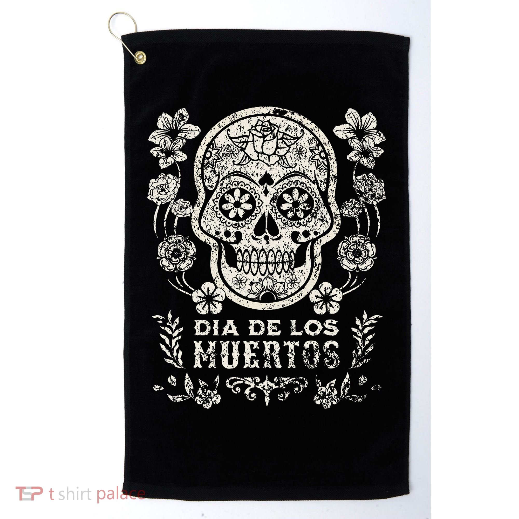Dia De Los Muertos Mexico Sugar Skull Golf Towel