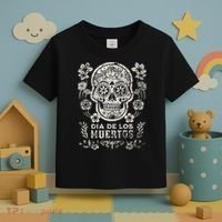 Dia De Los Muertos Mexico Sugar Skull Toddler T-Shirt thumb 3
