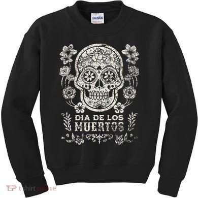Dia De Los Muertos Mexico Sugar Skull Kids Sweatshirt