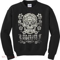 Dia De Los Muertos Mexico Sugar Skull Kids Sweatshirt thumb 0
