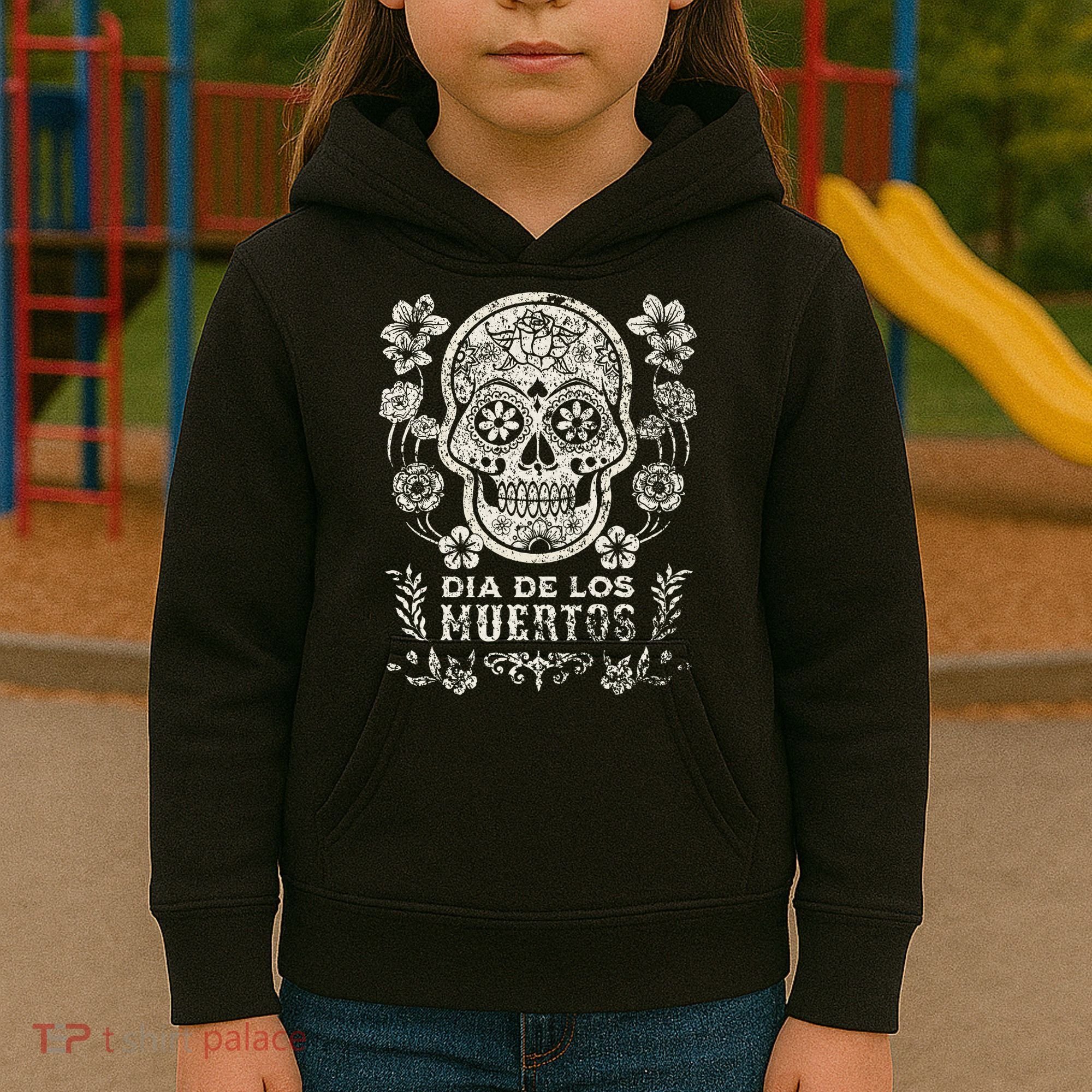 Dia De Los Muertos Mexico Sugar Skull Kids Hoodie